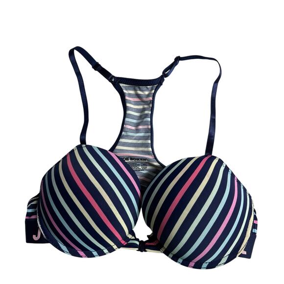 Joe Boxer Multicolor Striped Push Up Bra 36 B - Picture 1 of 6